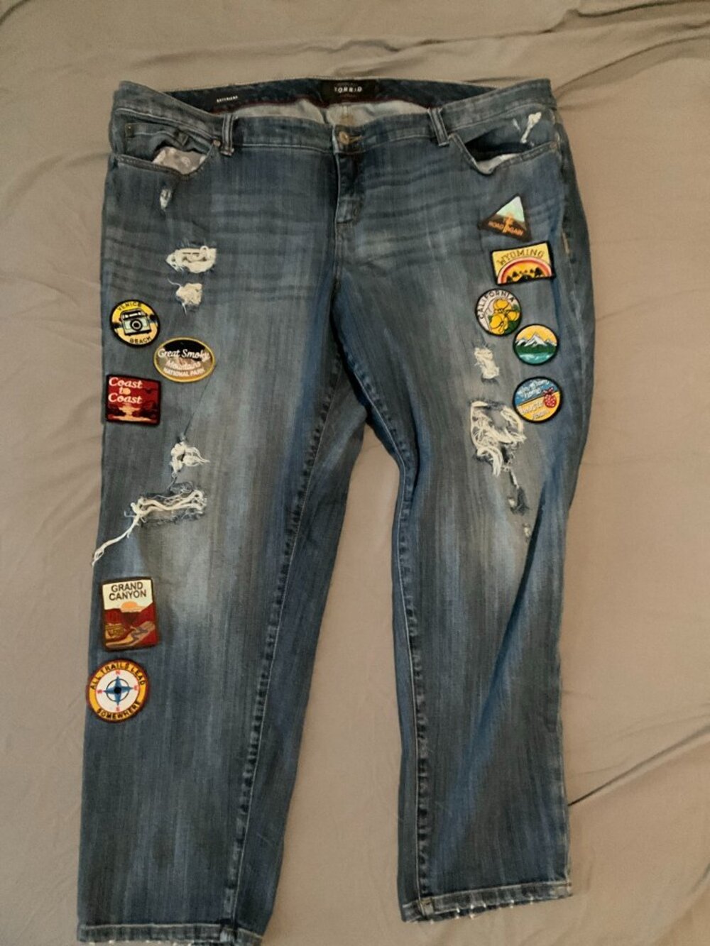 Torrid Blue Jeans with Patches Size 22S